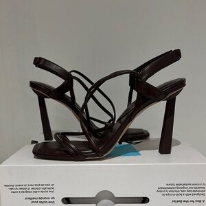 Elegant Brown Strappy Heels